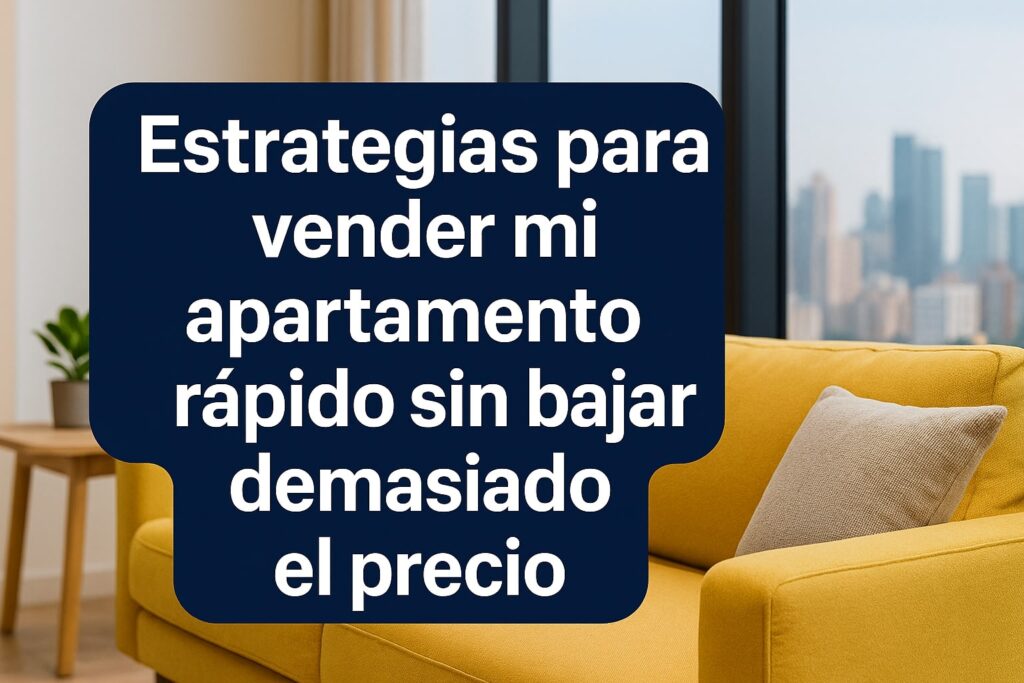 Estrategias para vender mi apartamento rápido sin bajar demasiado el precio